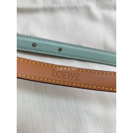 Loewe Fashion Leather Gold Buckle 13mm Belts Blue