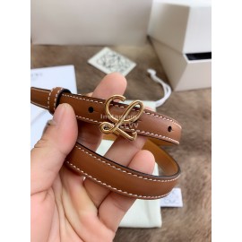 Loewe Fashion Leather Gold Buckle 13mm Belts Brown