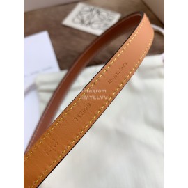 Loewe Fashion Leather Gold Buckle 13mm Belts Brown