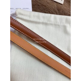 Loewe Fashion Leather Gold Buckle 13mm Belts Brown