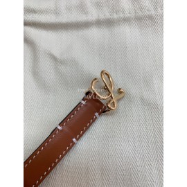 Loewe Fashion Leather Gold Buckle 13mm Belts Brown