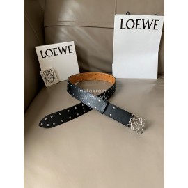 Loewe Soft Leather Rivet Silver Buckle 40mm Belts 