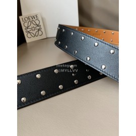 Loewe Soft Leather Rivet Silver Buckle 40mm Belts 