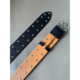 Loewe Soft Leather Rivet Silver Buckle 40mm Belts 