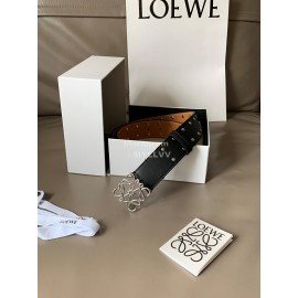 Loewe Soft Leather Rivet Silver Buckle 40mm Belts 