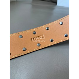 Loewe Soft Leather Rivet Silver Buckle 40mm Belts 