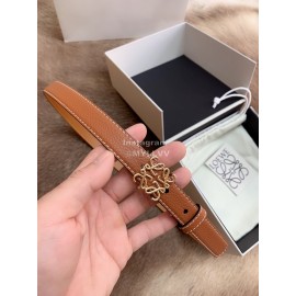 Loewe Fashion Calf Gold Buckle 20mm Belts Brown