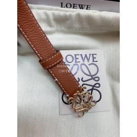 Loewe Fashion Calf Gold Buckle 20mm Belts Brown