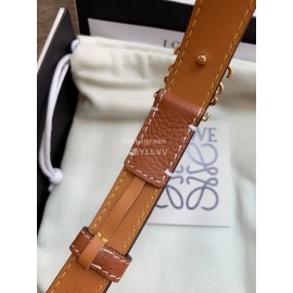 Loewe Fashion Calf Gold Buckle 20mm Belts Brown