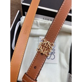 Loewe Fashion Calf Gold Buckle 20mm Belts Brown