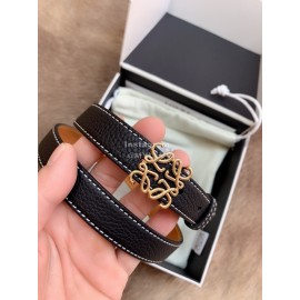 Loewe Fashion Calf Gold Buckle 20mm Belts Black