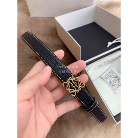 Loewe Fashion Calf Gold Buckle 20mm Belts Black