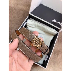 Loewe Fashion Calf Gold Buckle 20mm Belts Coffee