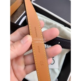 Loewe Fashion Calf Silver Buckle 20mm Belts Black