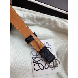 Loewe Fashion Calf Silver Buckle 20mm Belts Black