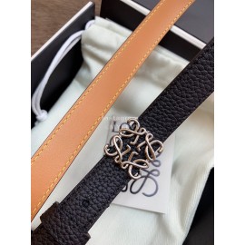 Loewe Fashion Calf Silver Buckle 20mm Belts Black