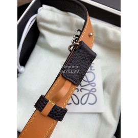 Loewe Fashion Calf Silver Buckle 20mm Belts Black