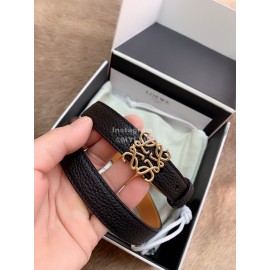 Loewe Fashion Black Calf Gold Buckle 20mm Belts
