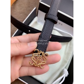 Loewe Fashion Black Calf Gold Buckle 20mm Belts