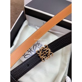 Loewe Fashion Black Calf Gold Buckle 20mm Belts