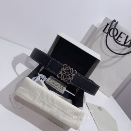 Loewe New Black Calf Anagram Buckle 40mm Belts For Men