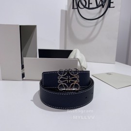 Loewe New Black Calf Anagram Buckle 40mm Belts For Men