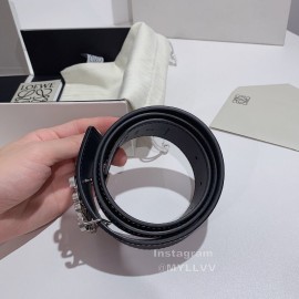 Loewe New Black Calf Anagram Buckle 40mm Belts For Men