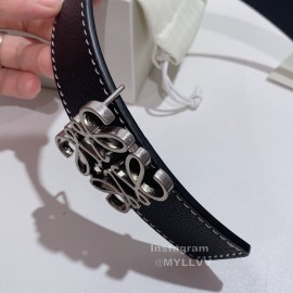 Loewe New Black Calf Anagram Buckle 40mm Belts For Men