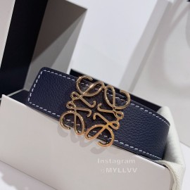 Loewe New Calf Gold Anagram Buckle 40mm Belts For Men