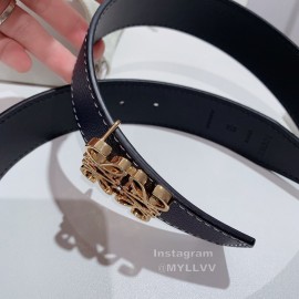 Loewe New Calf Gold Anagram Buckle 40mm Belts For Men