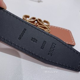 Loewe New Calf Gold Anagram Buckle 40mm Belts For Men Tan