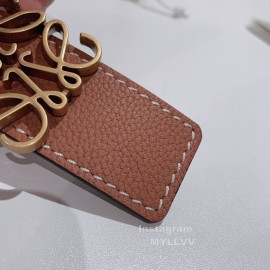 Loewe New Calf Gold Anagram Buckle 40mm Belts For Men Tan