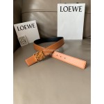 Loewe Bicolor Cowhide Anagram Buckle 40mm Belts Tan