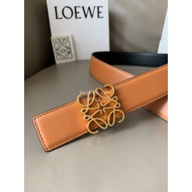 Loewe Bicolor Cowhide Anagram Buckle 40mm Belts Tan