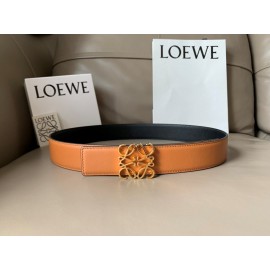 Loewe Bicolor Cowhide Anagram Buckle 40mm Belts Tan