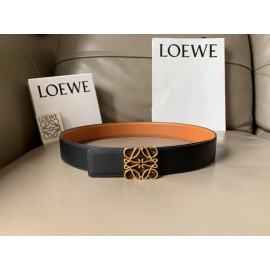 Loewe Bicolor Cowhide Anagram Buckle 40mm Belts Tan