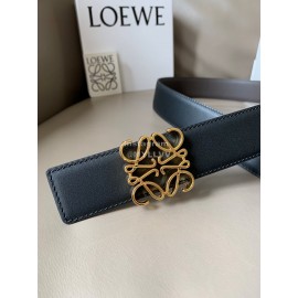 Loewe Bicolor Cowhide Anagram Buckle 40mm Belts Black