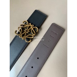 Loewe Bicolor Cowhide Anagram Buckle 40mm Belts Black