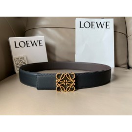 Loewe Bicolor Cowhide Anagram Buckle 40mm Belts Black
