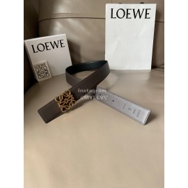 Loewe Bicolor Cowhide Anagram Buckle 40mm Belts Black