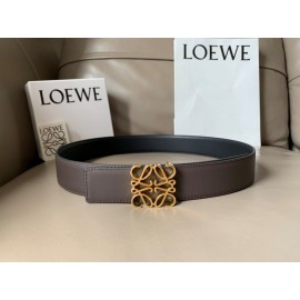 Loewe Bicolor Cowhide Anagram Buckle 40mm Belts Black