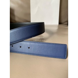 Loewe Bicolor Cowhide Anagram Buckle 40mm Belts Blue
