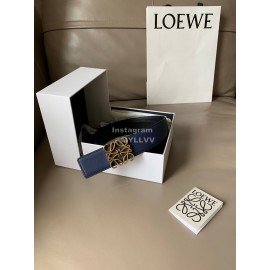 Loewe Bicolor Cowhide Anagram Buckle 40mm Belts Blue