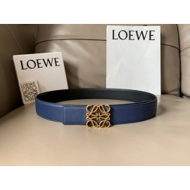 Loewe Bicolor Cowhide Anagram Buckle 40mm Belts Blue