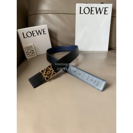 Loewe Bicolor Cowhide Anagram Buckle 40mm Belts Blue