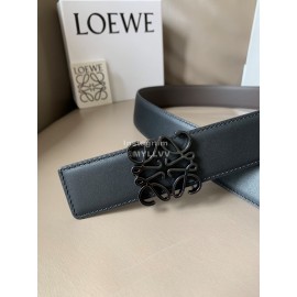 Loewe Bicolor Cowhide Black Anagram Buckle 40mm Belts
