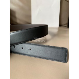 Loewe Bicolor Cowhide Black Anagram Buckle 40mm Belts