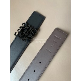 Loewe Bicolor Cowhide Black Anagram Buckle 40mm Belts
