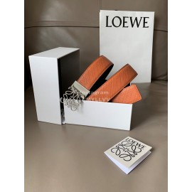 Loewe New Calf Silver Buckle 40mm Belts Orange