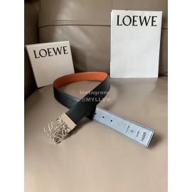 Loewe New Calf Silver Buckle 40mm Belts Orange